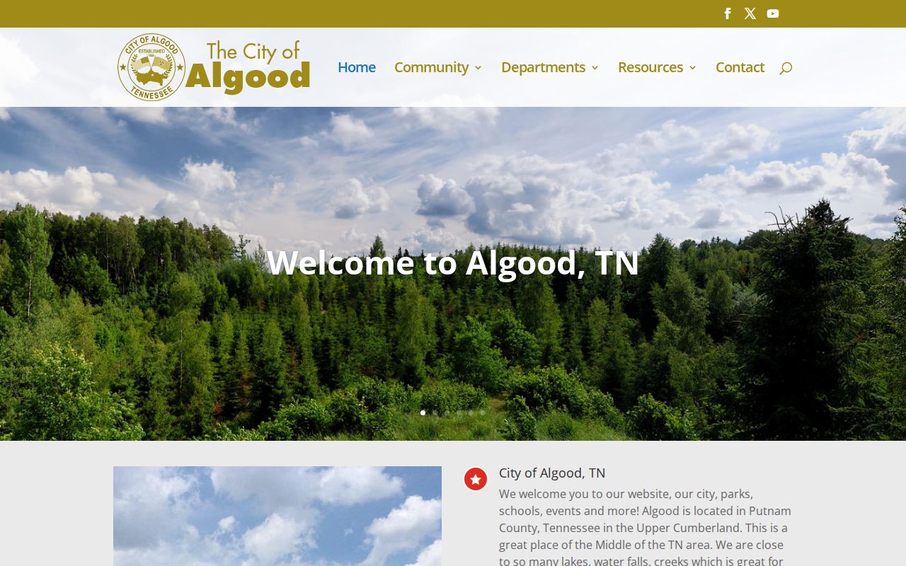 Algood city hall source for municipal criminal records in Putnam County