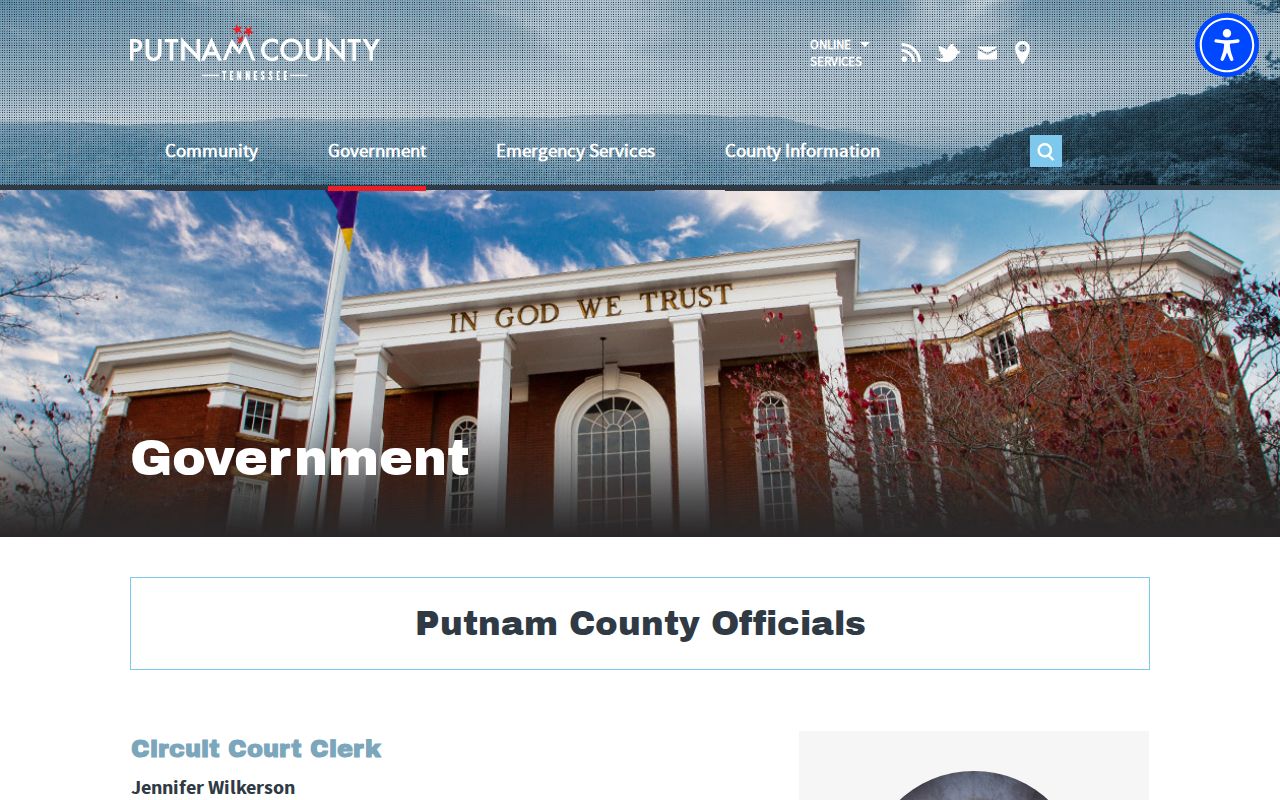 Putnam County Circuit Court Clerk criminal case records page