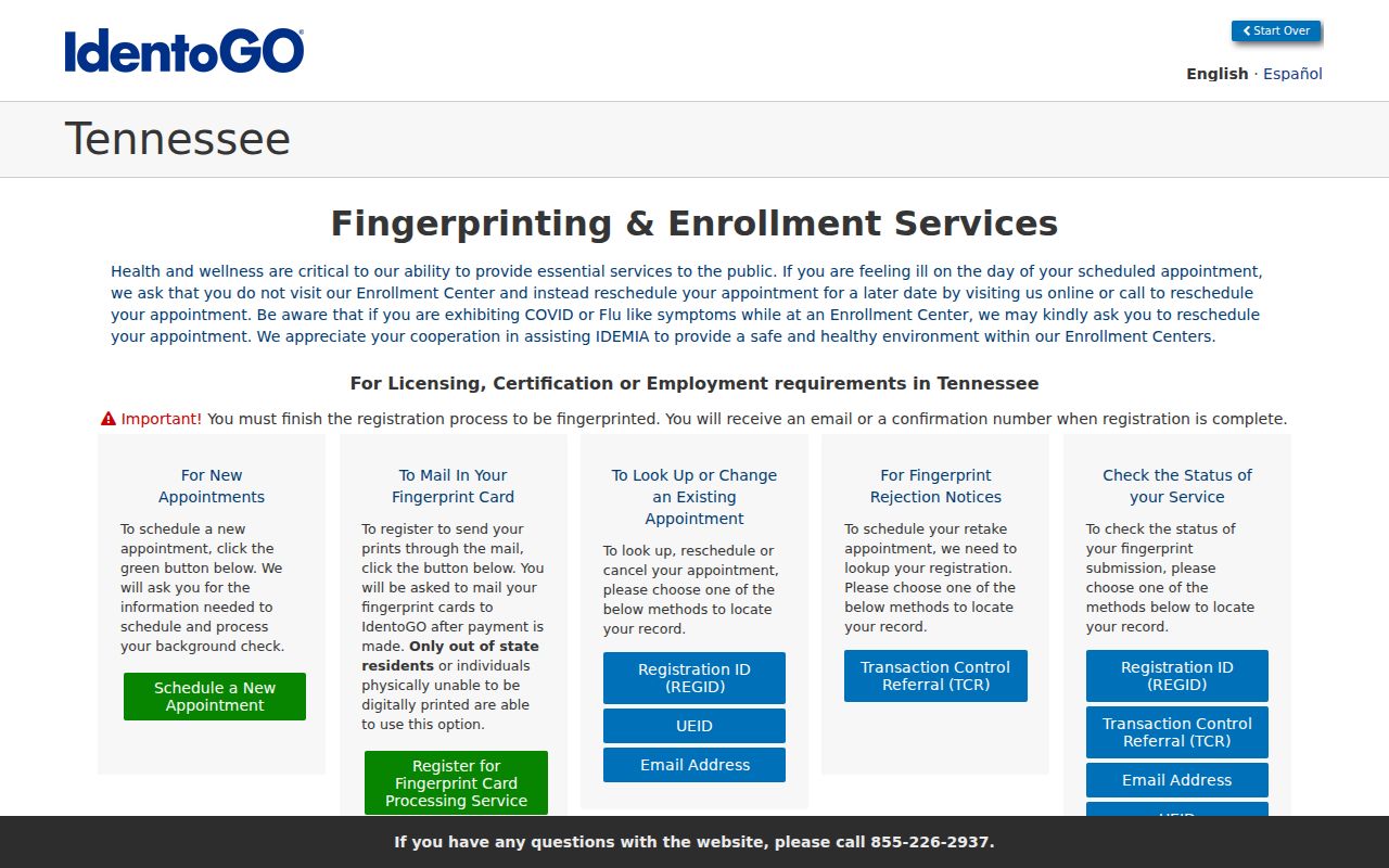 Putnam County criminal history Tennessee fingerprint scheduler